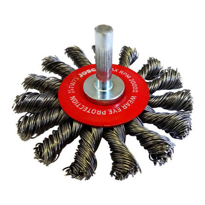 Bordo 70mm 0.3mm Brass Wire High Speed Crimp Wire Wheel Brush
